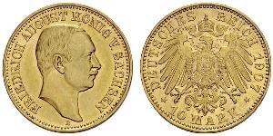 10 Mark Königreich Sachsen (1806 - 1918) Gold Friedrich August III. (Sachsen) (1865-1932)