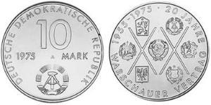 10 Mark Deutsche Demokratische Republik (1949-1990) Kupfer/Nickel 