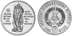 10 Mark República Democrática Alemana (1949-1990) Níquel/Cobre 