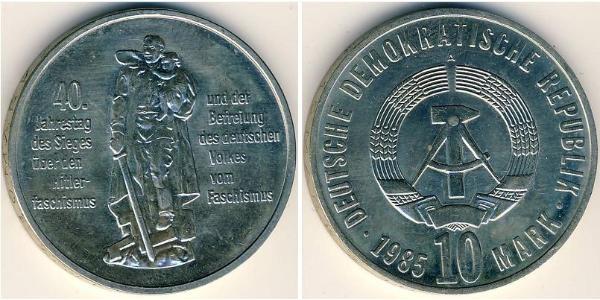10 Mark República Democrática Alemana (1949-1990) Níquel/Cobre 