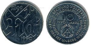 10 Mark República Democrática Alemana (1949-1990) Níquel/Cobre/Zinc 