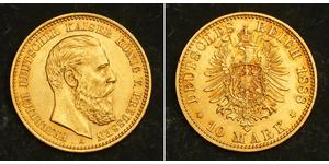 10 Mark Royaume de Prusse (1701-1918) Or Frédéric-Guillaume III de Prusse (1770 -1840)