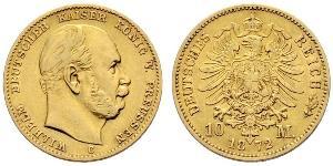 10 Mark Royaume de Prusse (1701-1918) Or Wilhelm I, German Emperor (1797-1888)