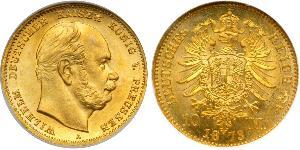10 Mark Royaume de Prusse (1701-1918) Or Wilhelm I, German Emperor (1797-1888)