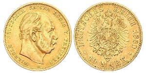 10 Mark Royaume de Prusse (1701-1918) Or Wilhelm I, German Emperor (1797-1888)