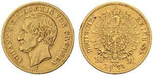 10 Mark Royaume de Saxe (1806 - 1918) Or 