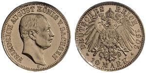 10 Mark Royaume de Saxe (1806 - 1918) Or Frédéric-Auguste III de Saxe (1865-1932)