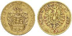 10 Mark Amburgo Oro 