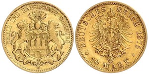 10 Mark Amburgo Oro 