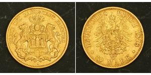 10 Mark Amburgo Oro 