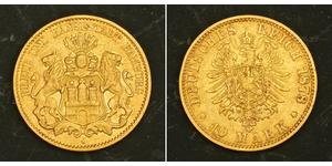 10 Mark Amburgo Oro 