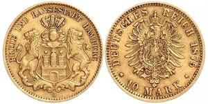 10 Mark Amburgo Oro 