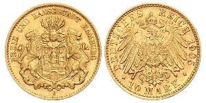 10 Mark Amburgo Oro 