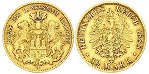 10 Mark Amburgo Oro 