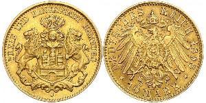 10 Mark Amburgo Oro 