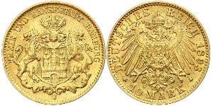 10 Mark Amburgo Oro 