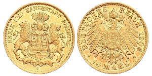 10 Mark Amburgo Oro 