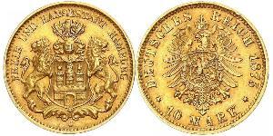 10 Mark Amburgo Oro 