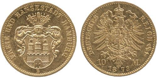 10 Mark Amburgo Oro 
