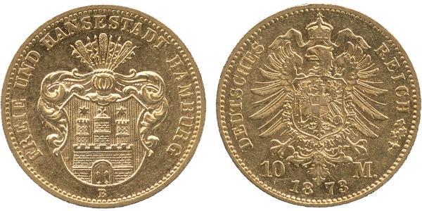 10 Mark Amburgo Oro 