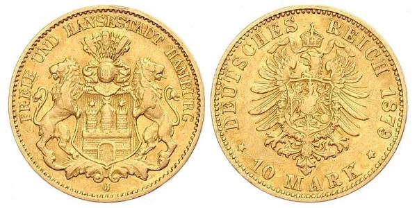 10 Mark Amburgo Oro 