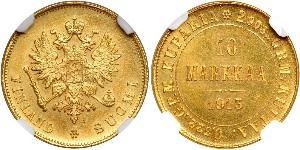 10 Mark Finlandia (1917 - ) / Imperio ruso (1720-1917) Oro Alejandro III (1845 -1894)