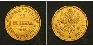 10 Mark Finlandia (1917 - ) / Impero russo (1720-1917) Oro Alessandro III (1845 -1894)