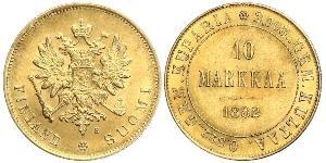 10 Mark Finlandia (1917 - ) / Impero russo (1720-1917) Oro Alessandro III (1845 -1894)