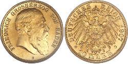 10 Mark Grand Duchy of Baden (1806-1918) Oro Federico I di Baden (1826 - 1907)