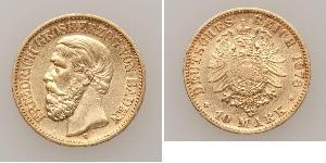 10 Mark Grand Duchy of Baden (1806-1918) Oro Federico I di Baden (1826 - 1907)