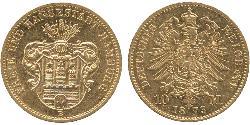 10 Mark Hamburgo Oro 