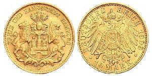 10 Mark Hamburgo Oro 
