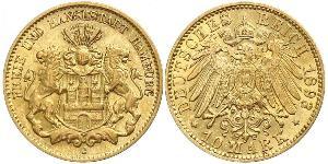 10 Mark Hamburgo Oro 