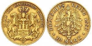10 Mark Hamburgo Oro 