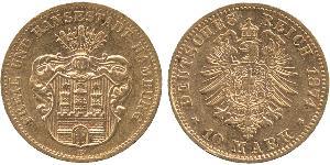 10 Mark Hamburgo Oro 