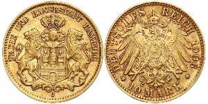 10 Mark Hamburgo Oro 