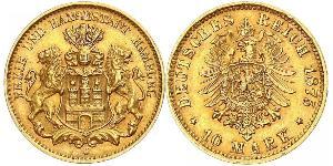 10 Mark Hamburgo Oro 