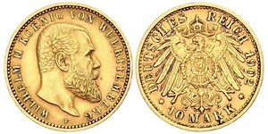 10 Mark Imperio alemán (1871-1918) Oro Wilhelm II, German Emperor (1859-1941)