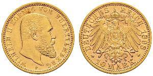 10 Mark Impero tedesco (1871-1918) Oro Wilhelm II, German Emperor (1859-1941)