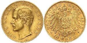 10 Mark Regno di Baviera (1806 - 1918) Oro Ottone di Baviera(1848 – 1916)