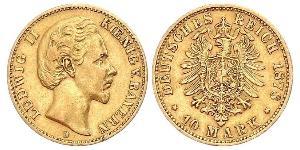 10 Mark Regno di Baviera (1806 - 1918) Oro Ludovico II di Baviera(1845 – 1886)