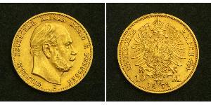 10 Mark Regno di Prussia (1701-1918) Oro Wilhelm I, German Emperor (1797-1888)