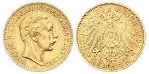 10 Mark Regno di Prussia (1701-1918) Oro Wilhelm II, German Emperor (1859-1941)