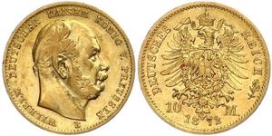 10 Mark Regno di Prussia (1701-1918) Oro Wilhelm I, German Emperor (1797-1888)