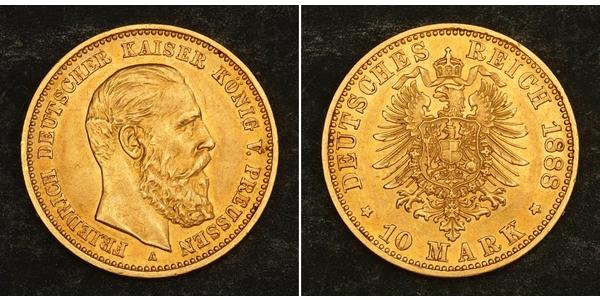 10 Mark Regno di Prussia (1701-1918) Oro Federico Guglielmo III di Prussia  (1770 -1840)