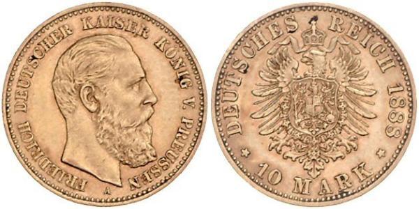 10 Mark Regno di Prussia (1701-1918) Oro Federico Guglielmo III di Prussia  (1770 -1840)