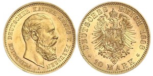 10 Mark Reino de Prusia (1701-1918) Oro Federico Guillermo III de Prusia (1770 -1840)