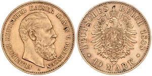10 Mark Reino de Prusia (1701-1918) Oro Federico Guillermo III de Prusia (1770 -1840)