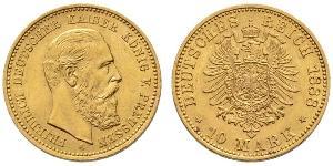10 Mark Reino de Prusia (1701-1918) Oro Federico Guillermo III de Prusia (1770 -1840)