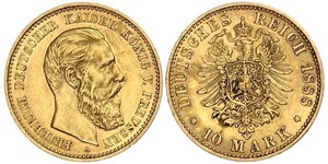 10 Mark Reino de Prusia (1701-1918) Oro Federico Guillermo III de Prusia (1770 -1840)